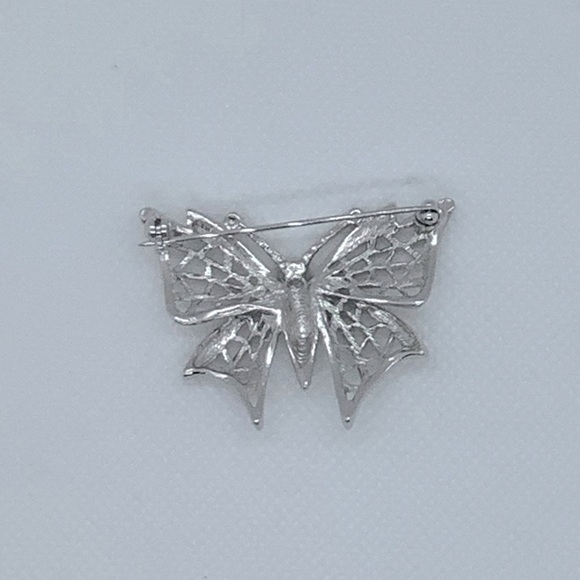 Beautiful Butterfly Silver Tone Broom - Picture 3 of 4